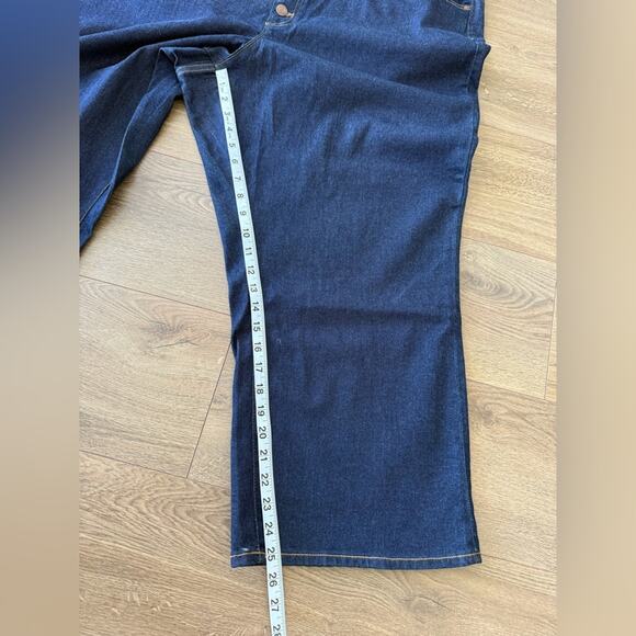 NWT Lands’ End Recover High Rise Button Front Kick Flare Crop Jeans Size 26W - Picture 12 of 12